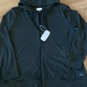 Greg Norman Collection Black Full-Zip Hooded Jacket